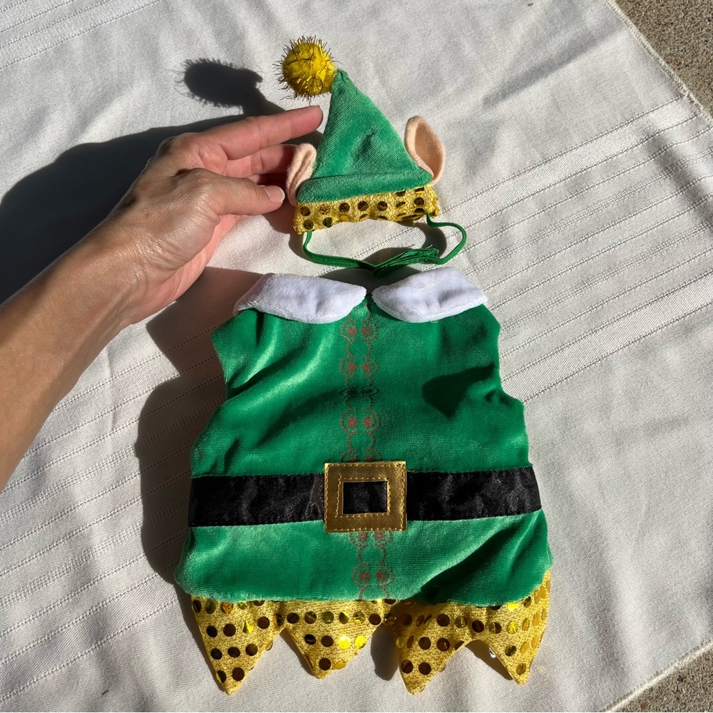 Elf pet costume XS